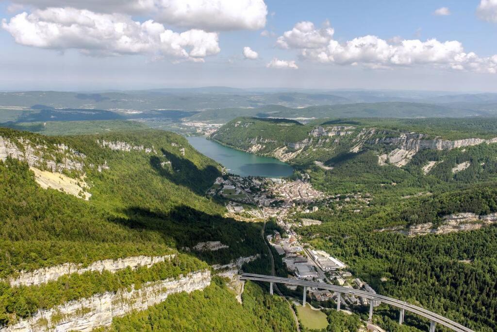 Joli Appartement En Face De Lac Nantua Bagian luar foto